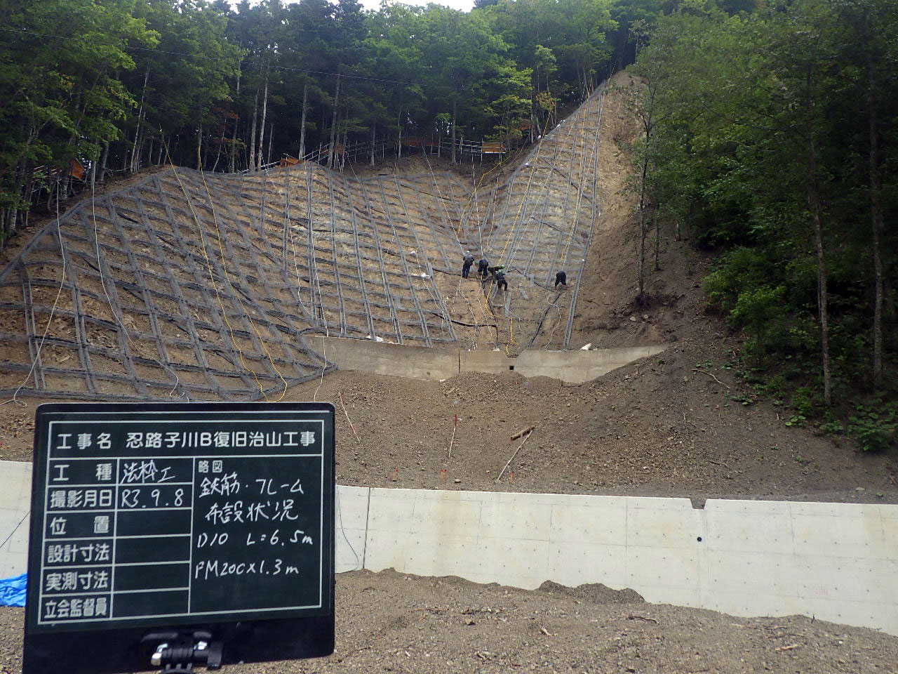 忍路子川B復旧治山工事